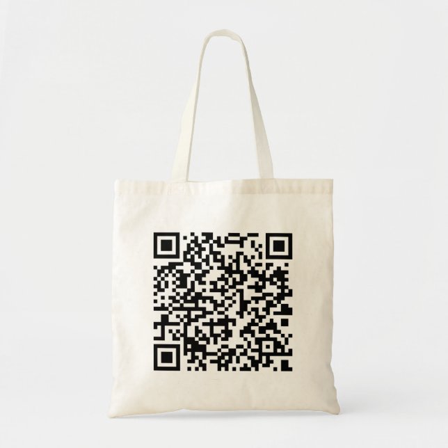 Qr-Code nett lustiges niedliches Shirt mit qr-Code Tragetasche (Vorne)