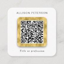 QR-Code-Netzwerk einfache moderne Gold Square