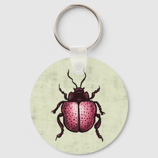 QR-Code Niedliche Insektenkunst Entomologie Schlüsselanhänger (Vorderseite)