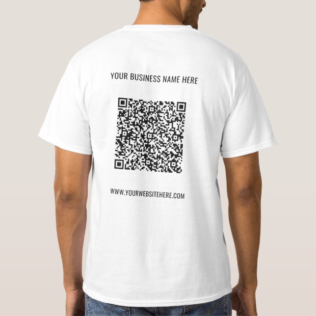 QR Code Nom Site Web T-Shirt Promotional Company (Dos)
