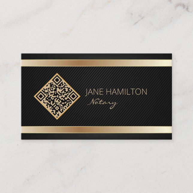 QR-Code Notar Signatur-Agent Visitenkarte (Vorderseite)