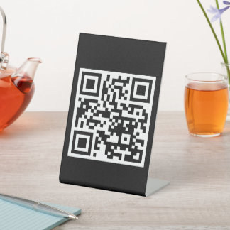 QR-Code nur 4"x6"-Schild für das Endgerät Sockelschild