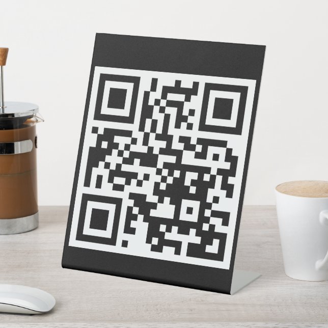 QR-Code nur 8"x10"-Schild für das Endgerät Sockelschild (In SItu)