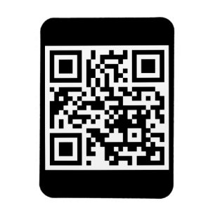 QR-Code nur flexibles Foto-Magnet Magnet