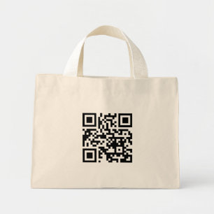 QR-Code nur Tiny-Tasche Mini Stoffbeutel