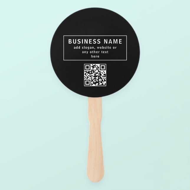 QR-Code oder Logo hochladen | Modern Schwarz Fächer (Von Creator hochgeladen)