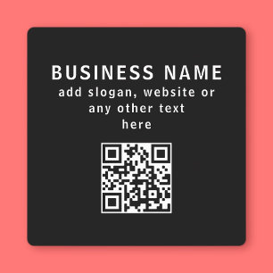 QR-Code oder Logo hochladen Moderne schwarze was Etiketten
