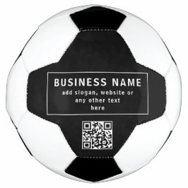 QR-Code oder Logo hochladen | Modernes Schwarz Fußball