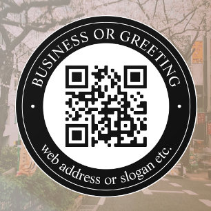 QR-Code oder Logo hochladen Modernes Schwarzes F Fensteraufkleber