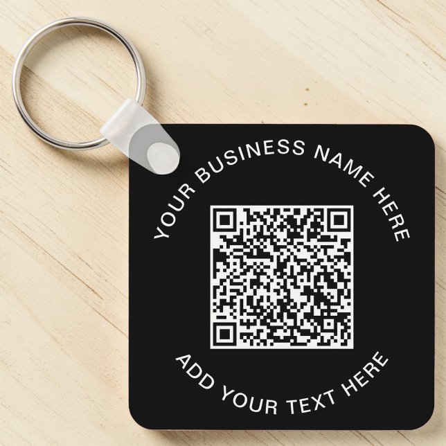 QR-Code oder schwarze Logo-Werbung Schlüsselanhänger (Promotional QR Code Black Keychain)
