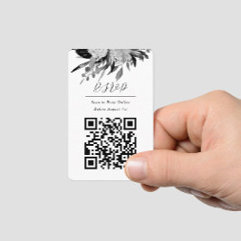 QR-Code Online-Foto Black Floral Website UAWG Visitenkarte