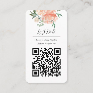 QR-Code Online-Foto Floral UAwg Response-Karte Visitenkarte