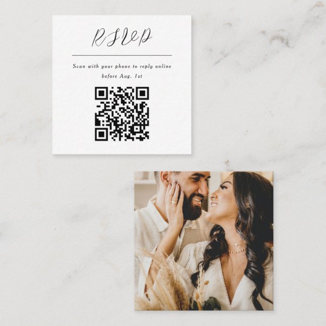 QR-Code Online-Foto-UAwg-Antwortkarte Telefonnummerkarte (Vorne/Hinten)