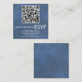 QR-Code Online-UAWG Blauer Hochzeit Begleitkarte