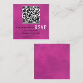 QR-Code online UAWG fuchsia rosa Hochzeit scannen Begleitkarte