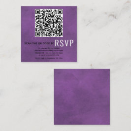 QR-Code online UAWG lila gefärbte Hochzeit En Begleitkarte