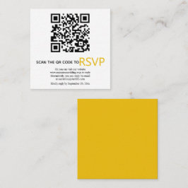 QR-Code online UAWG moderne gelbe Hochzeit Begleitkarte