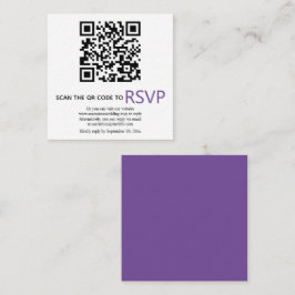 QR-Code online UAWG moderne lila Hochzeit Enclosur Begleitkarte