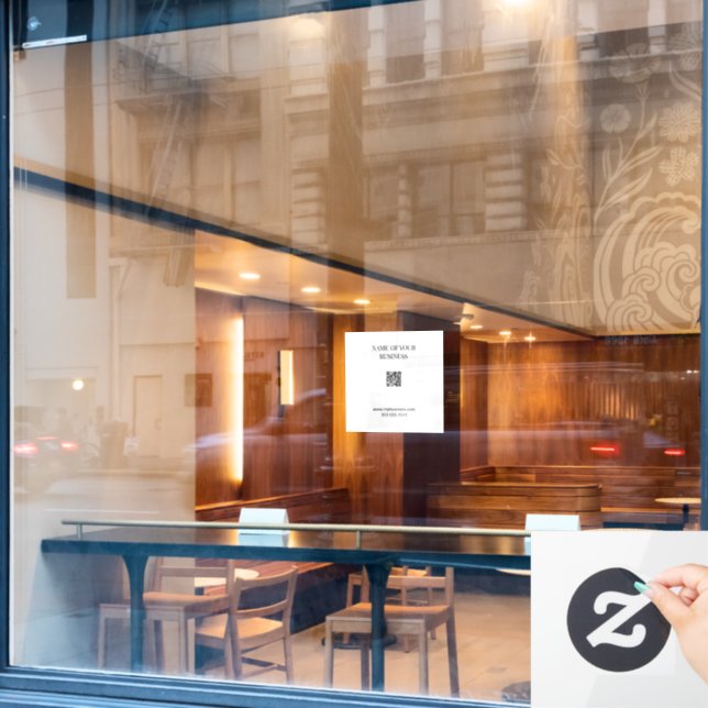 QR-Code Opake Window Clying Fensteraufkleber (Café-Fenster)