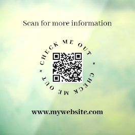 QR-Code Opake Window Clying Fensteraufkleber