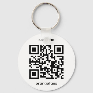 QR-Code Orangutan Schlüsselanhänger