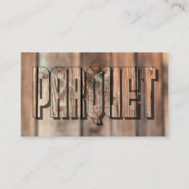 QR-Code Parkett mit rustikalem Holzstil Visitenkarte