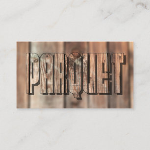 QR-Code Parkett mit rustikalem Holzstil Visitenkarte