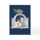 QR Code Passport Beach Wedding World Map Einladung