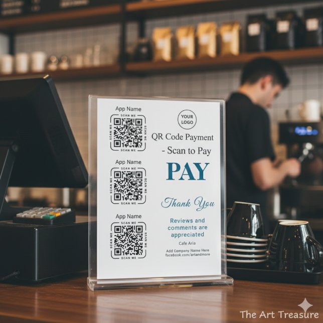 QR Code Payment - Scan to Pay Business Logo Poster (Von Creator hochgeladen)