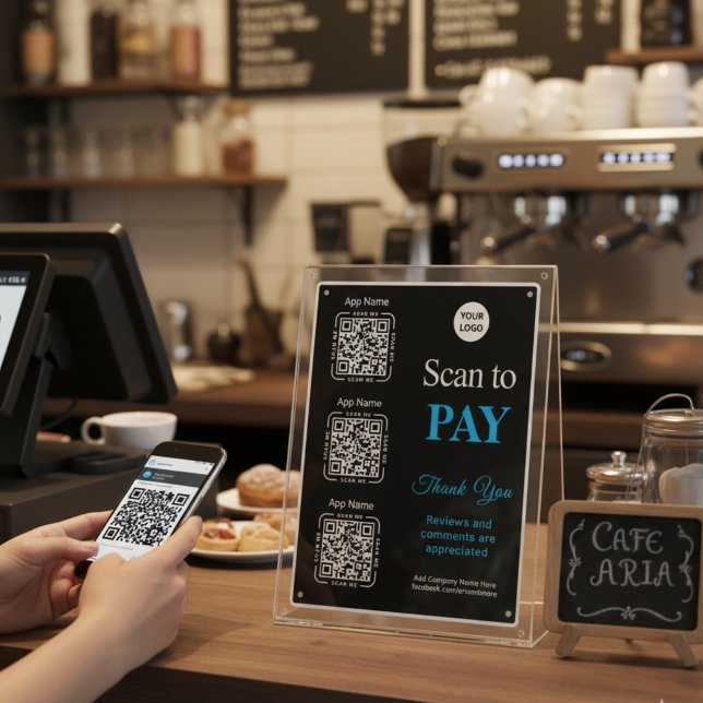 QR Code Payment - Scan to Pay Business Logo Poster (Von Creator hochgeladen)
