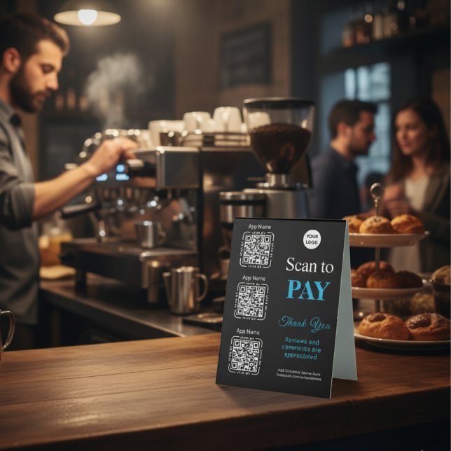 QR Code Payment - Scan to Pay Business Logo Tischaufsteller (Von Creator hochgeladen)