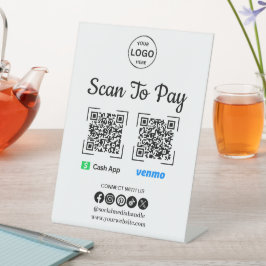 QR Code Payment Scan zur Bezahlung des Venmo Cash Sockelschild