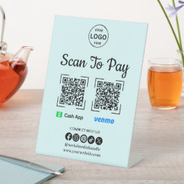 QR Code Payment Scan zur Bezahlung des Venmo Cash Sockelschild