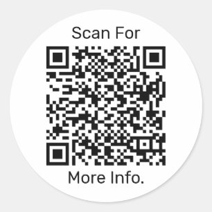 QR-Code Personalisiert Runder Aufkleber