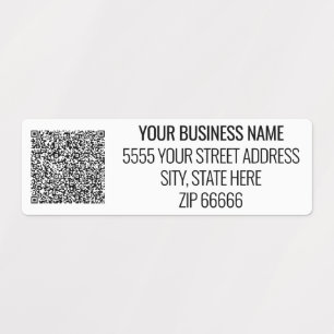 QR-Code Personalisierte Firmenname-Adressbezeichnu Etiketten