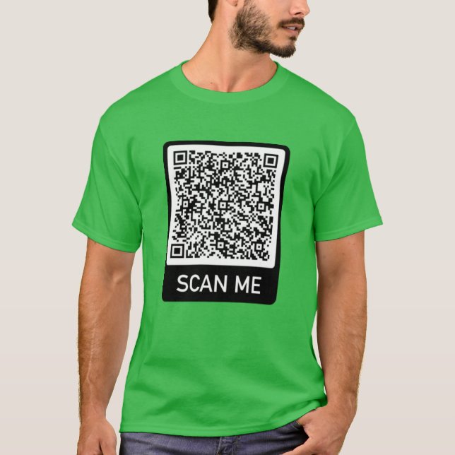 QR-Code - Personalisierter moderner T - Shirt prüf (Vorderseite)