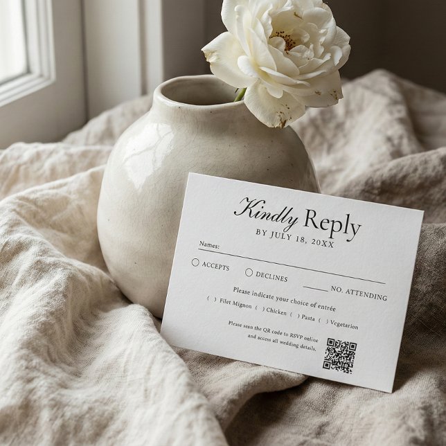QR Code Photo Off White RSVP (Créateur téléchargé)