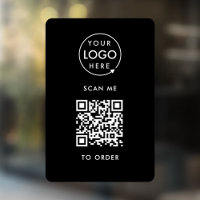 QR Code Place Order | Black Business Logo