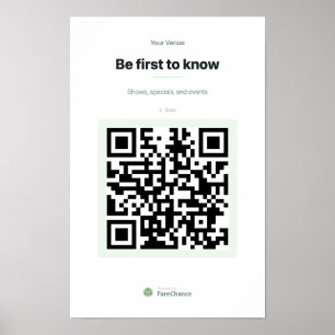 QR-Code-Plakat für Restaurants und Geschäfte, 11x1 Poster