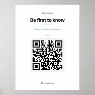 QR-Code-Plakat für Restaurants und Geschäfte, 18x2 Poster