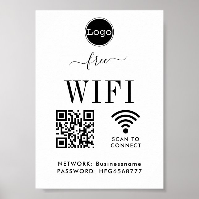 QR-Code-Poster für das WIFI-Netzwerkkennwort Poster (Vorne)