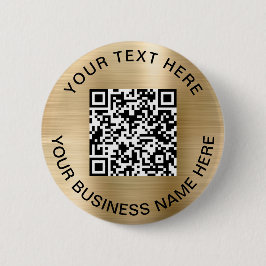 QR Code Promotional Gold Button