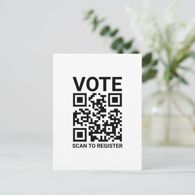 QR-Code prüfen lassen, um benutzerdefinierten Text Postkarte (Stehend Vorderseite)