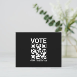 QR-Code prüfen, um schwarzen benutzerdefinierten C Postkarte