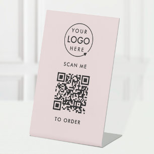 QR-Code-Prüfung auf Bestellung Pink Business kon Sockelschild