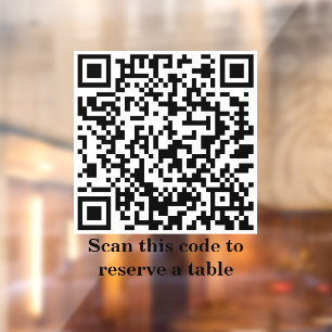 QR-Code-Prüfung auf Reserve   Restaurant Bistro   Fensteraufkleber