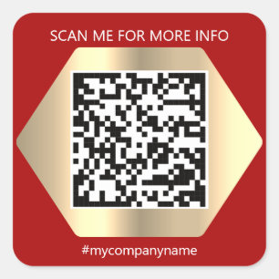 QR-Code Prüfung Ich Name Burgundy Quadratischer Aufkleber