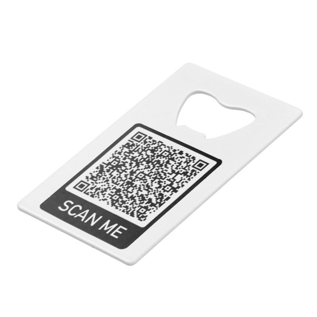 QR-Code-Prüfung Ich Personalisiert Ihre Moderne Geldbeutel Flaschenöffner (Rückseite Schrägansicht)