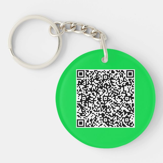 QR-Code-Prüfung Info Ihr eigenes Design-Geschenk S Schlüsselanhänger (Vorderseite)