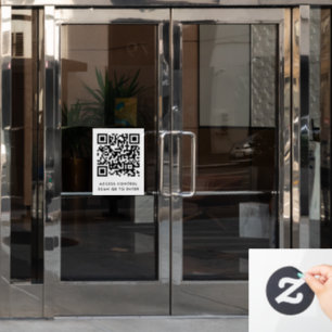 QR-Code-Prüfung mit benutzerdefinierten Marken, um Fensteraufkleber